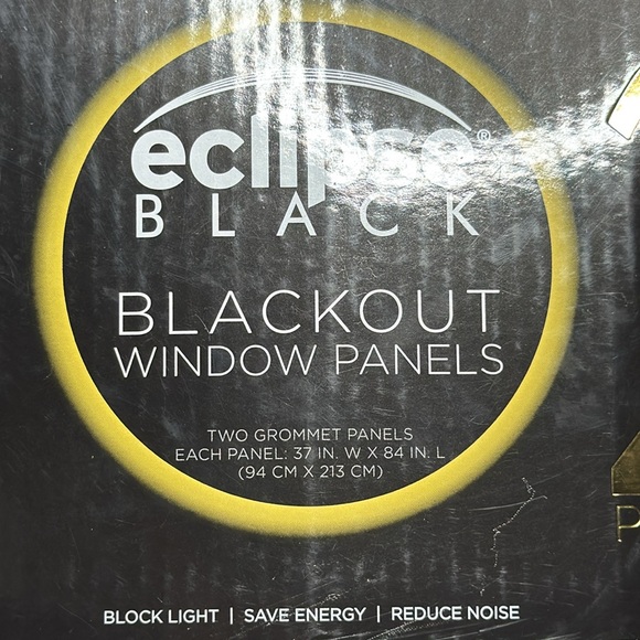 ECLIPSE BLACK OUT 37” X 84” GROMMET WINDOW PANELS IN CORNFLOWER BLUE **NWT** - Picture 2 of 5
